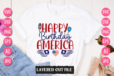 Happy Birthday America SVG Cut File SVG Newmockups 