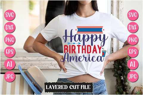 Happy Birthday America SVG Cut File SVG Newmockups 