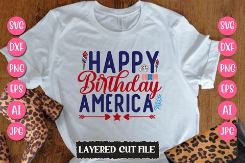 Happy Birthday America SVG Cut File SVG Newmockups 
