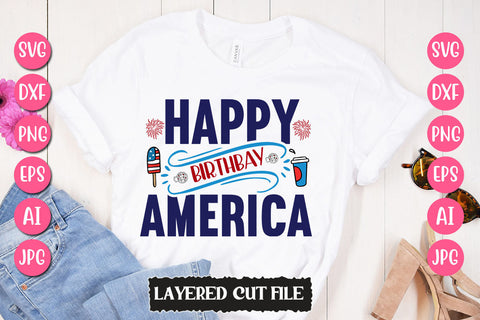 Happy Birthday America SVG Cut File SVG Newmockups 