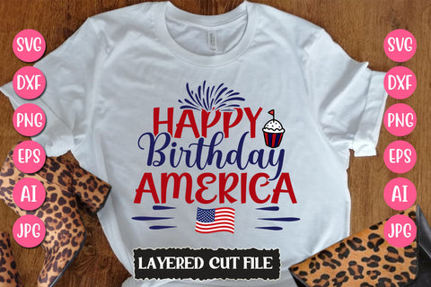 Happy Birthday America SVG Cut File SVG Newmockups 