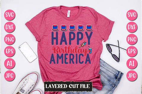 Happy Birthday America SVG Cut File SVG Newmockups 