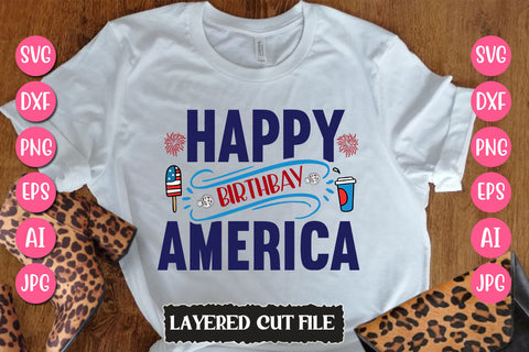 Happy Birthday America SVG Cut File SVG Newmockups 