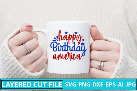Happy Birthday America SVG Cut File SVG Syaman 