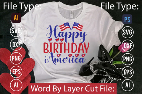 Happy Birthday America Svg Cut File,SVG Patriotic Fighter Pilot Aviator Sunglasses Stars Stripes Clipart Clip Art Sublimation or Vinyl Shirt Design SVG DesignPlante 503 