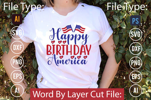 Happy Birthday America Svg Cut File,SVG Patriotic Fighter Pilot Aviator Sunglasses Stars Stripes Clipart Clip Art Sublimation or Vinyl Shirt Design SVG DesignPlante 503 