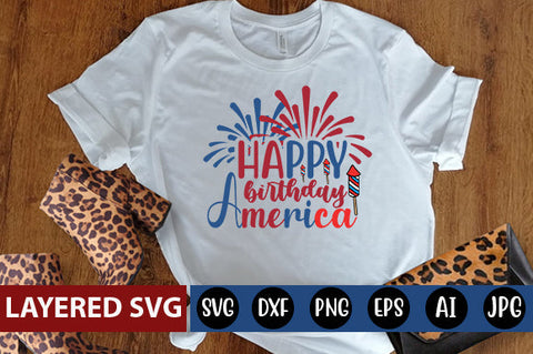 Happy birthday America SVG cute file SVG Blessedprint 