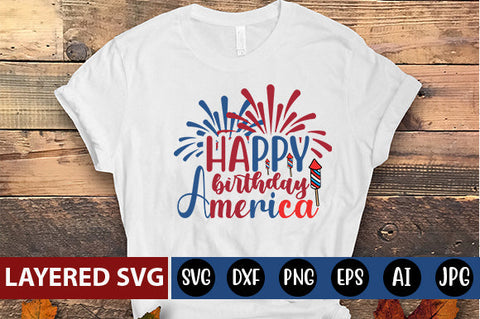 Happy birthday America SVG cute file SVG Blessedprint 
