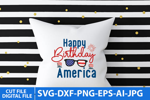 Happy birthdAY America SVG Design SVG BlackCatsMedia 