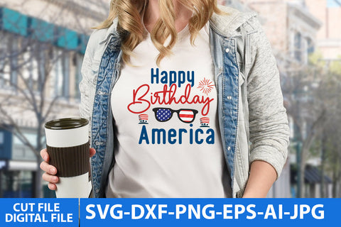 Happy birthdAY America SVG Design SVG BlackCatsMedia 