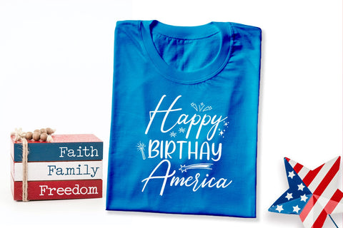 Happy Birthday America SVG I 4th of July SVG I Patriotic SVG SVG Happy Printables Club 