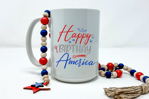 Happy Birthday America SVG I 4th of July SVG I Patriotic SVG SVG Happy Printables Club 
