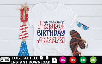 Happy Birthday America SVG Shahin alam 