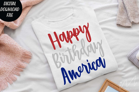 happy birthday America svg, USA independence day svg, 4th July svg SVG Isabella Machell 