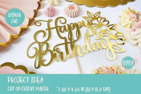 Happy Birthday Cake Topper SVG Bundle | Birthday Bundle SVG SVG OyoyStudioDigitals 