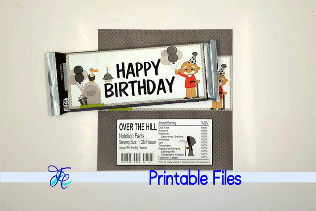 Happy Birthday Candy Bar Wrapper aa 3D Paper Family Creations 