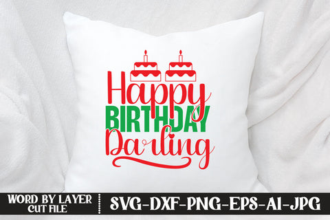 Happy Birthday Darling SVG CUT FILE SVG MStudio 