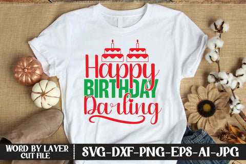 Happy Birthday Darling SVG CUT FILE SVG MStudio 