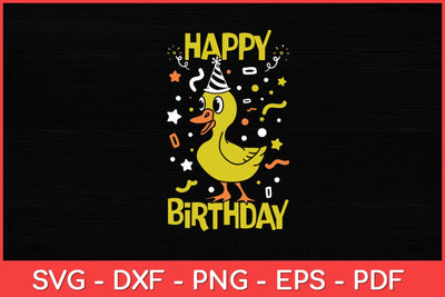 Happy Birthday Duck Svg Design SVG artprintfile 