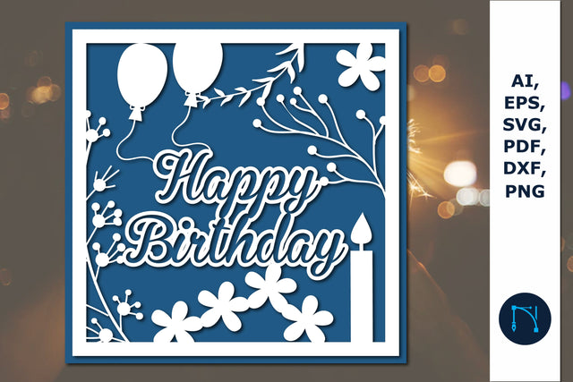 Happy Birthday Greeting Card Paper SVG SVG MD JOYNAL ABDIN 