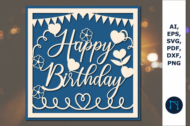 Happy Birthday Greeting Card Paper SVG SVG MD JOYNAL ABDIN 
