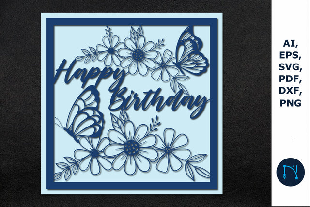 Happy Birthday Greeting Card SVG file SVG MD JOYNAL ABDIN 