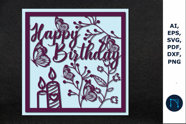 Happy Birthday Greeting Card SVG file SVG MD JOYNAL ABDIN 