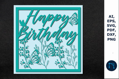 Happy Birthday Greeting Card SVG file SVG MD JOYNAL ABDIN 