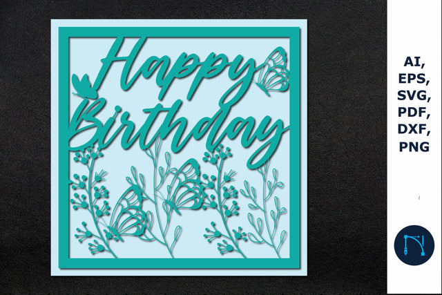 Happy Birthday Greeting Card SVG file SVG MD JOYNAL ABDIN 