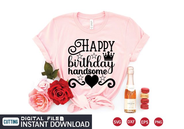 happy birthday handsome svg SVG designer krishna 