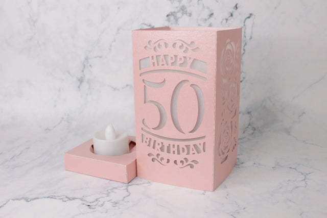 Happy birthday lantern template for woman SVG CuttingLineStore 