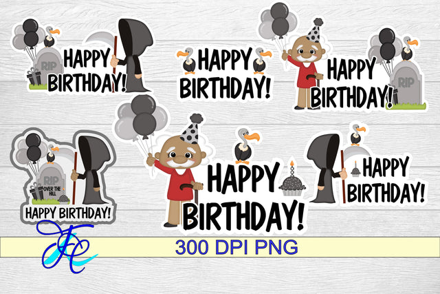 Happy Birthday Man Stickers aa SVG Family Creations 