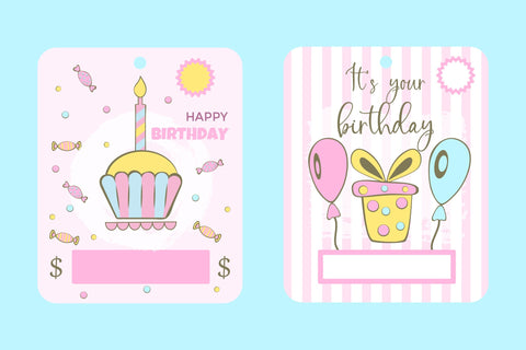 Happy Birthday Money Card Mini-Bundle. Money Card Holder. Sublimation Olga Terlyanskaya 