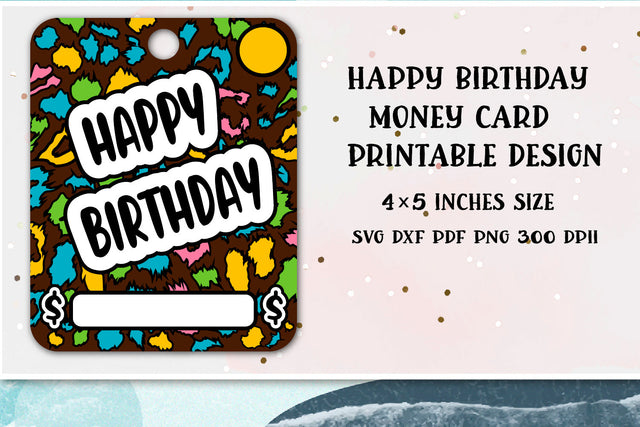 Happy Birthday Money card. Money card Gift SVG. Cut File. SVG Samaha Design 