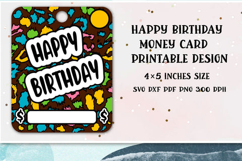 Happy Birthday Money card. Money card Gift SVG. Cut File. SVG Samaha Design 