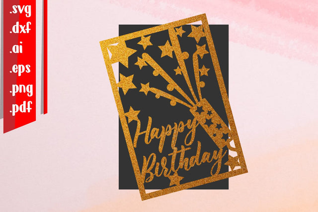 Happy Birthday Papercut SVG zafrans studio 