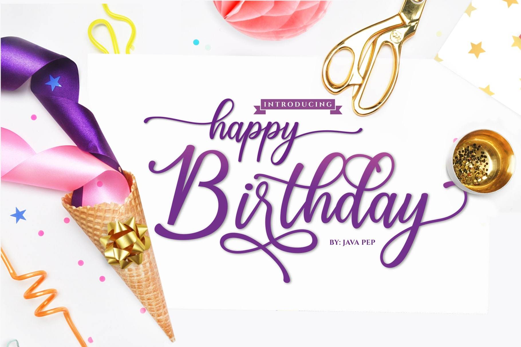 Happy Birthday // Pretty font - So Fontsy