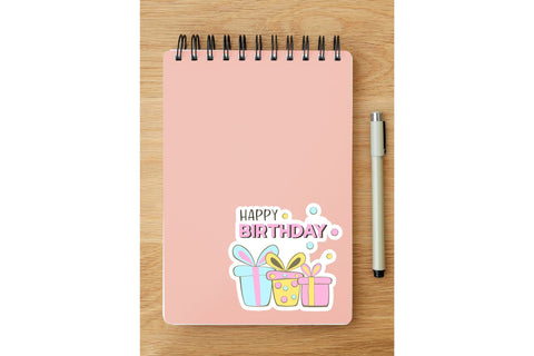 Happy Birthday Stickers PNG. Birthday Stickers Bundle SVG Olga Terlyanskaya 