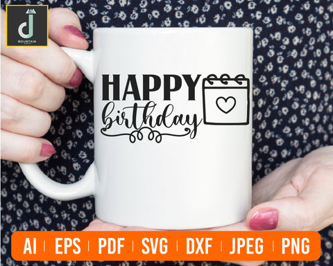 Happy Birthday SVG, Birthday Svg, Happy Birthday, Birthday Girl Svg, Birthday Boy Svg, Birthday cut file, Cricut, Silhouette Cut Files SVG Alihossainbd 