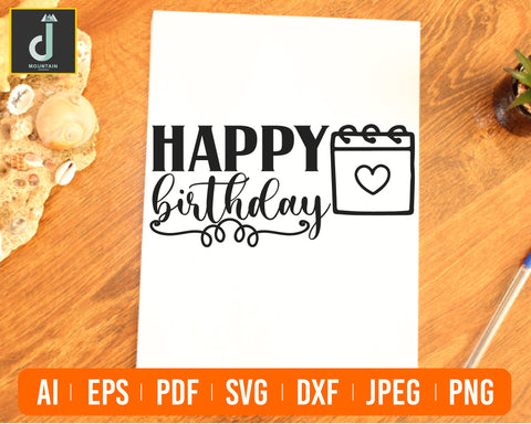 Happy Birthday SVG, Birthday Svg, Happy Birthday, Birthday Girl Svg, Birthday Boy Svg, Birthday cut file, Cricut, Silhouette Cut Files SVG Alihossainbd 