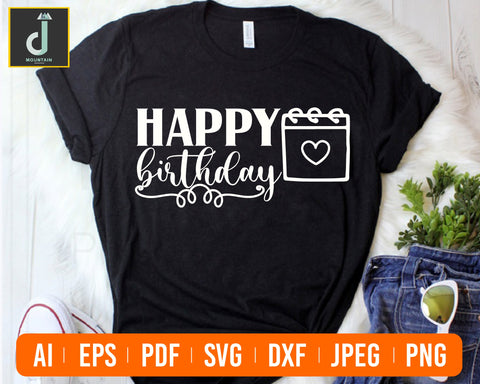 Happy Birthday SVG, Birthday Svg, Happy Birthday, Birthday Girl Svg, Birthday Boy Svg, Birthday cut file, Cricut, Silhouette Cut Files SVG Alihossainbd 