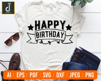 Happy Birthday SVG, Birthday Svg, Happy Birthday, Birthday Girl Svg, Birthday Boy Svg SVG Alihossainbd 