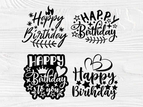 Happy Birthday SVG Bundle, Birthday cake Svg SVG TonisArtStudio 