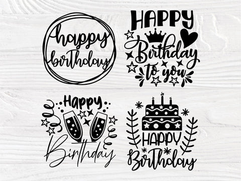 Happy Birthday SVG Bundle, Birthday cake Svg SVG TonisArtStudio 