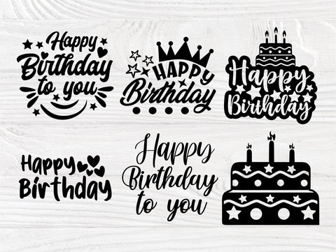Happy Birthday SVG Bundle, Birthday cake Svg SVG TonisArtStudio 