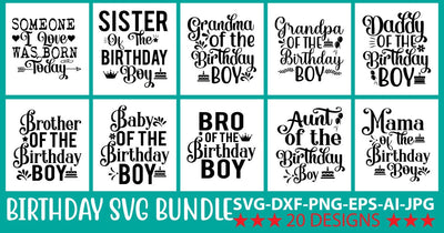 Happy Birthday SVG Bundle SVG Syaman 