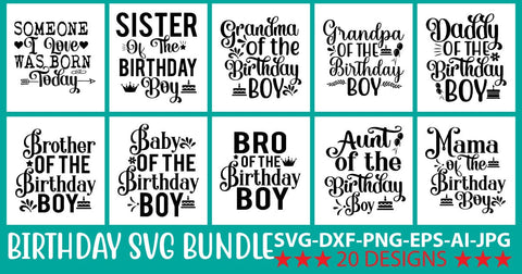 Happy Birthday SVG Bundle SVG Syaman 