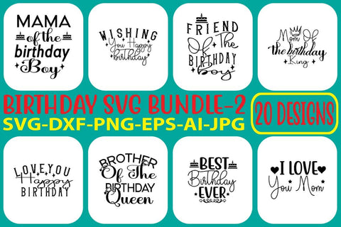 Happy Birthday SVG Bundle SVG Syaman 