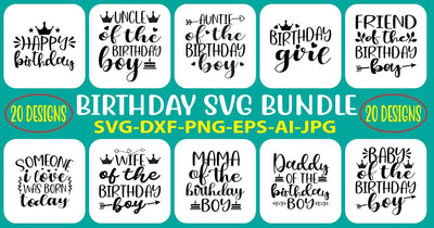 Happy Birthday SVG Bundle SVG Syaman 