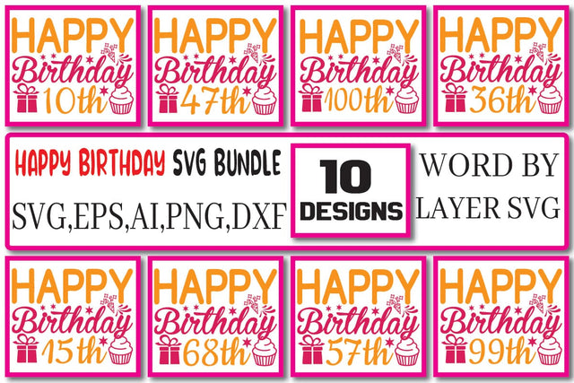 Happy Birthday SVG Bundle Vol. 2 SVG Craftlabsvg24 